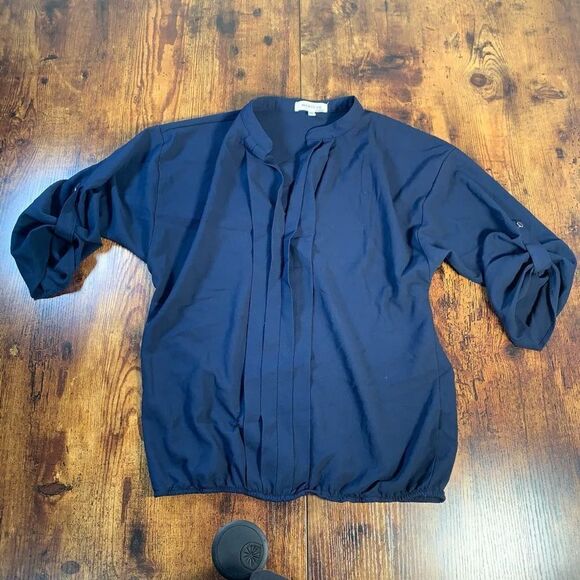 Women's Monteau size Small Blue Blouse‎ - Picture 1 of 4